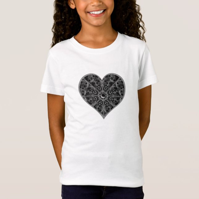 T-Shirt Dentelle en céramique Noir (Devant)