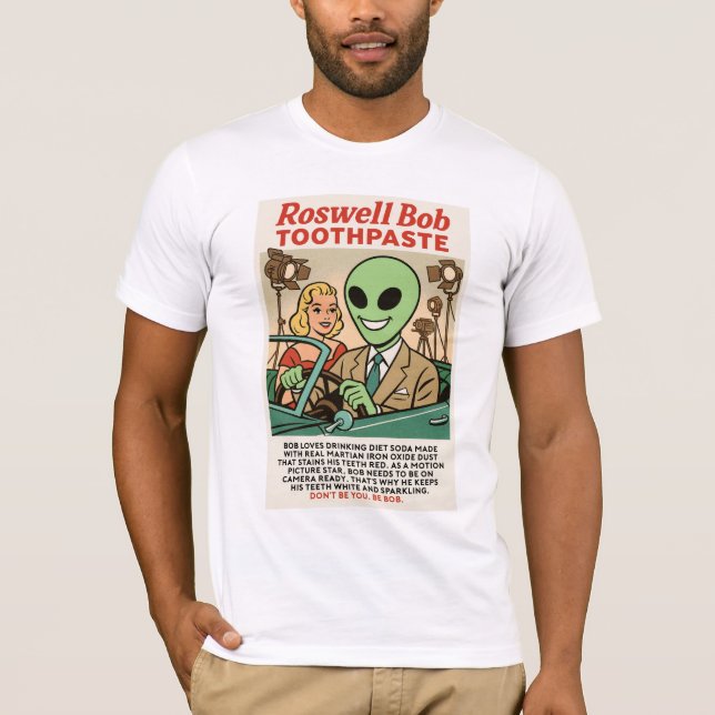 T-shirt dentifrice Roswell Aliens Movie Star 1950's Retro (Devant)