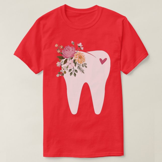 T-shirt Dentist Dental Assistant Oral Hygienist Tooth Flow (Design devant)