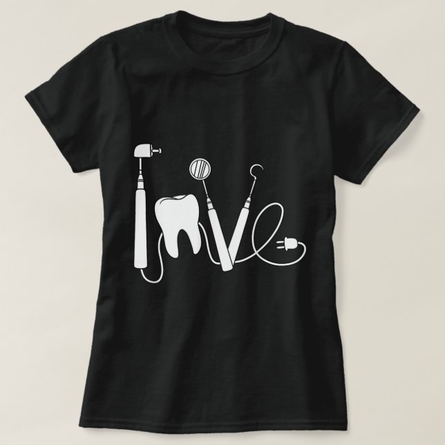 T-shirt Dentiste Bouche Docteur Dentistère Oral Hygiène De (Design devant)
