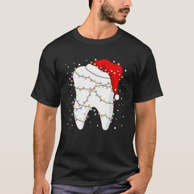 T-shirt Dentiste de Noël Dentaire de Noël Santa Hat (Devant)