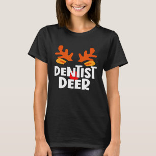 T-shirt Dentiste Deer Matching Bureau de travail familial 