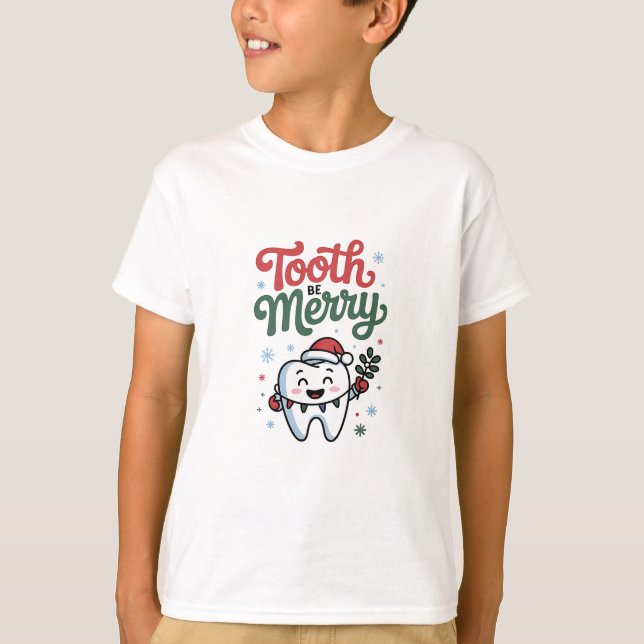 T-shirt Dentiste dentaire - Soin dentaire joyeux Noël Noël (Devant)