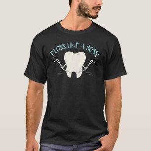 T-shirt Dentiste des dents blanches de floss
