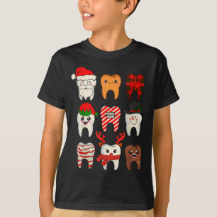T-shirt Dentiste des dents de Noël Xmas Renne Santa Squad