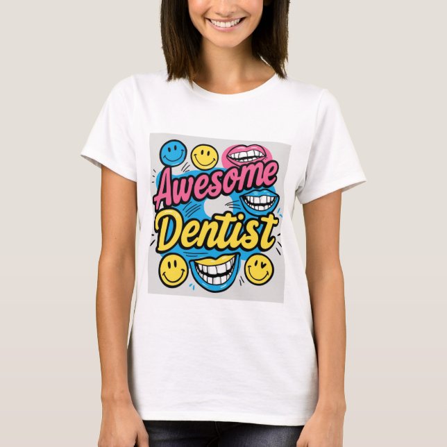 T-shirt Dentiste génial merci (Devant)