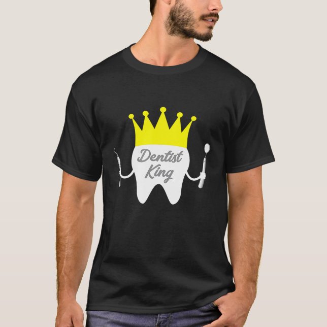 T-shirt Dentiste King Tooth Crown Dental Student Dental Sc (Devant)