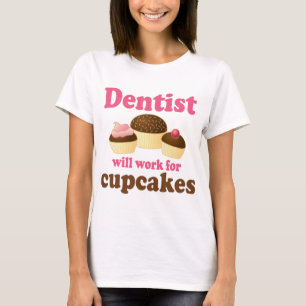 T-shirt Dentiste mignon de petits gâteaux de chocolat de