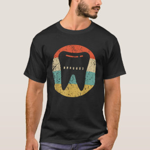 T-shirt Dentiste Orthodontiste dent rétro