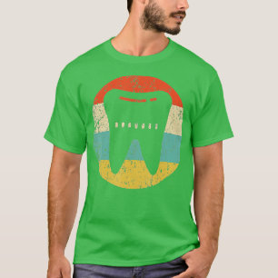 T-shirt Dentiste Orthodontiste Vintage Retro Tooth