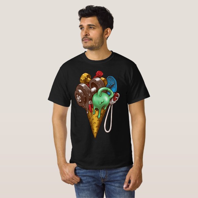 T-Shirt d'entraînement à la crème glacée (Devant entier)