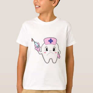 T-shirt Dents comme infirmière avec seringue.PNG