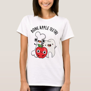 T-shirt Dents de pomme os drôle Bona Appétit Pun