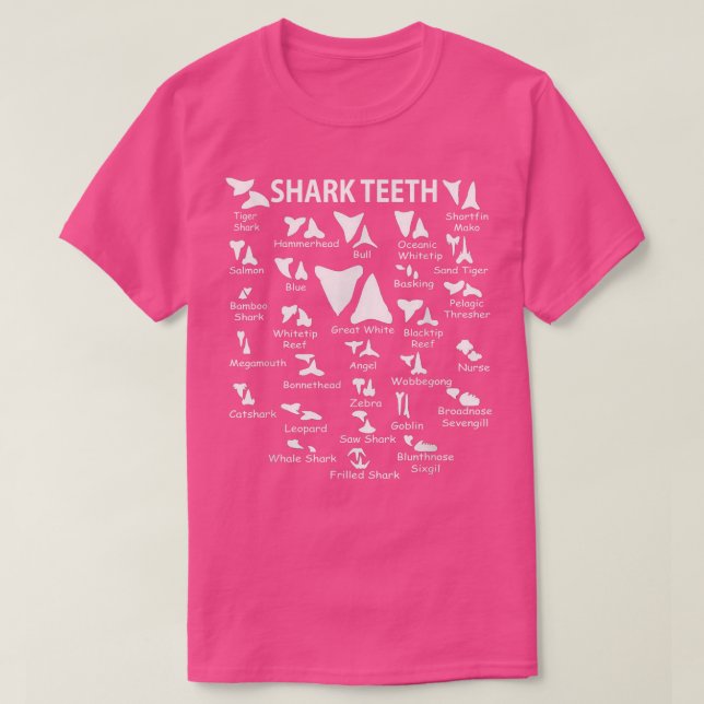 T-shirt Dents de requin, Cadeaux d'apprentissage de requin (Design devant)