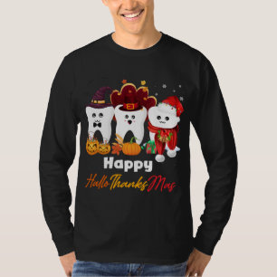 T-shirt Dents HalloMerciMas Halloween Thanksgiving Christ