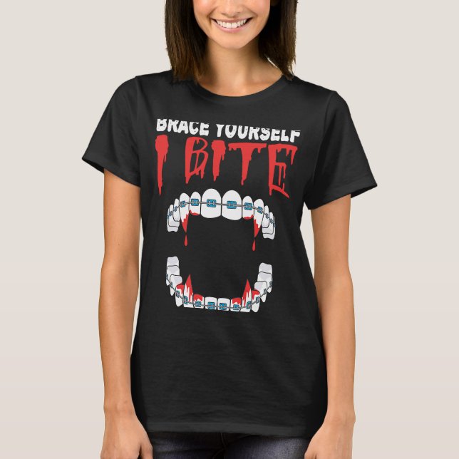 T-shirt Dents vampires avec des dents vampires dents Hallo (Devant)