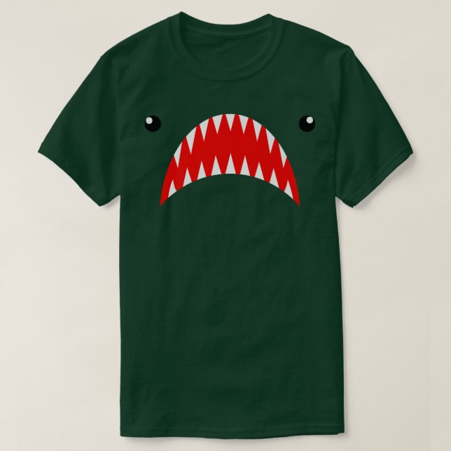 T-shirt Dents visage requin pour la semaine (Design devant)
