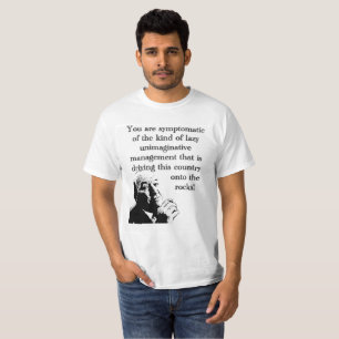 T-shirt dénué d'imagination de gestion du travai