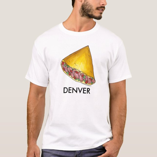 T-shirt Denver Colorado CO Egg Omelet Petit Déjeuner (Devant)
