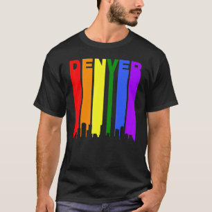 T-shirt Denver Colorado Lgbtq Gay pride Rainbow Skyline