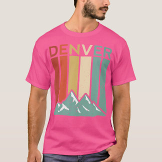 T-shirt Denver Colorado Rocky Mountain Retro Vintage Hikin
