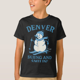 T-shirt Denver colorado ski et snowman souriant 