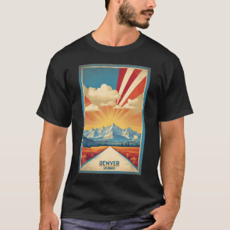 T-shirt Denver Colorado Usa Vintage voyage Tourisme