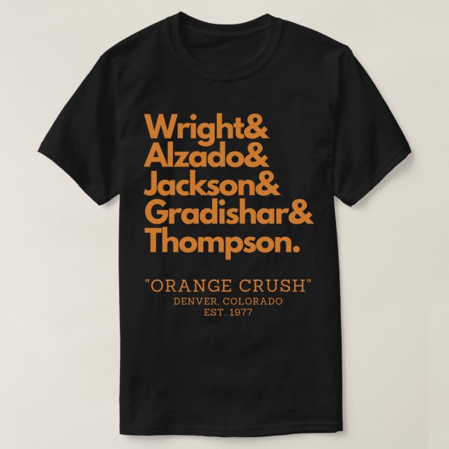 T-shirt Denvers Orange Crush Defense (Design devant)
