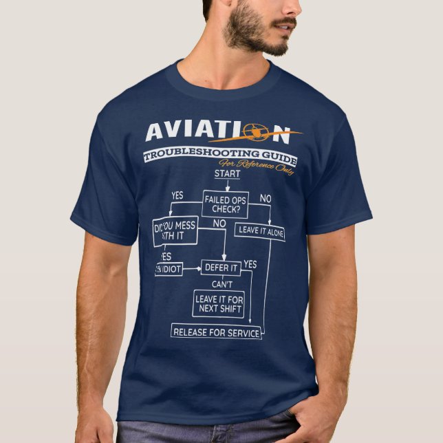 T-shirt Dépannage du pilote d'avion amusant (Devant)