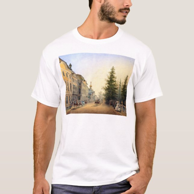 T-shirt Départ de cour à l'entrée de grand (Devant)