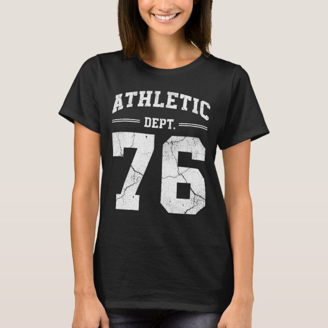 T-shirt Département d'Athlétisme Rétro 76 Classique Annive (Devant)