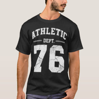 T-shirt Département d'athlétisme rétro 76 Classique Annive