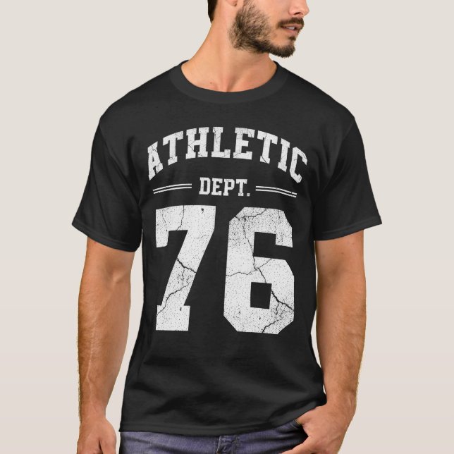 T-shirt Département d'athlétisme rétro 76 Classique Annive (Devant)