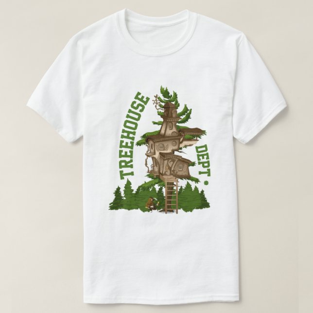 T-shirt Département de cabane dans un arbre (Design devant)