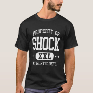 T-shirt Département de la propriété rétro-athlétique Shock