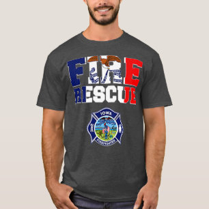 T-shirt Département de la Secourt d'incendie de l'Iowa Pom