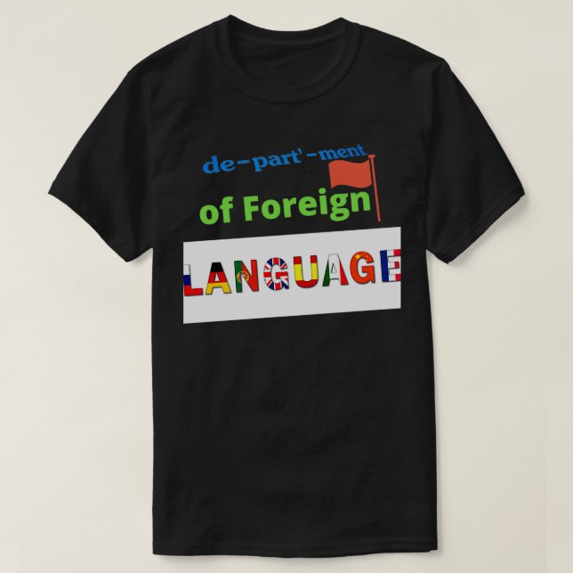 T-shirt Département de langue étrangère (Design devant)