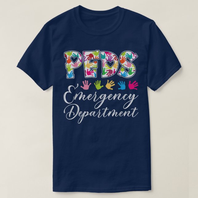 T-shirt Département d'urgence PEDS Infirmière pédiatrique (Design devant)