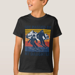 T-shirt Dépassé par ma fille drôle de ski