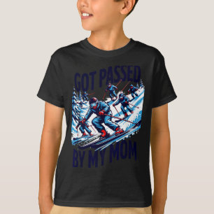 T-shirt Dépassé par maman citation drôle de vacances de sk