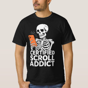T-shirt Dépendance drôle au téléphone – Accro certifié au 