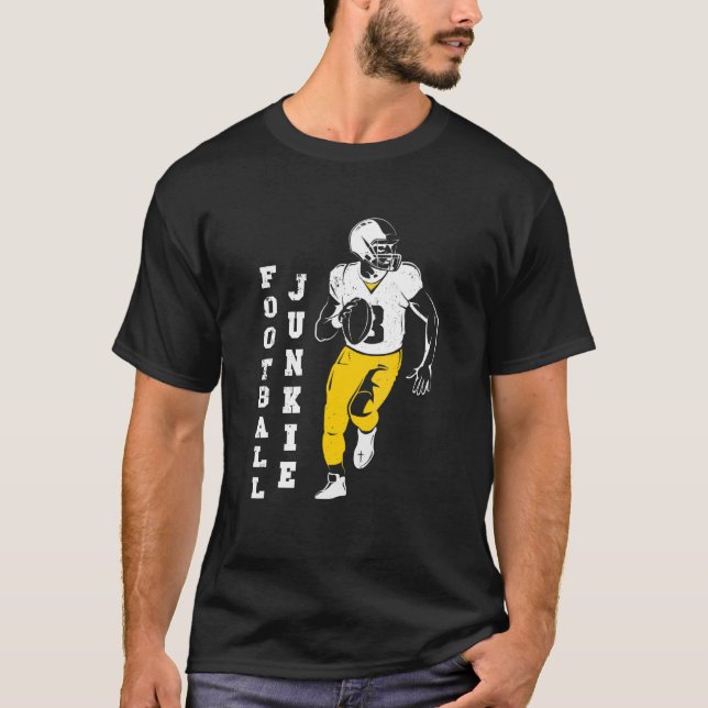 T-shirt Dépendant du football Linebacker Femmes Hommes Foo (Devant)