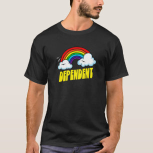 T-shirt Dépendant Mignon Sarcastique Rétro Vintage Années
