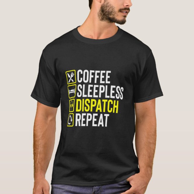 T-shirt Déplacement de nuit café 911 Premier répartiteur R (Devant)