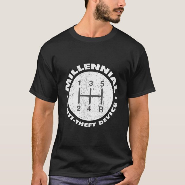 T-shirt Déplacement du dispositif antivol Millennial (Devant)