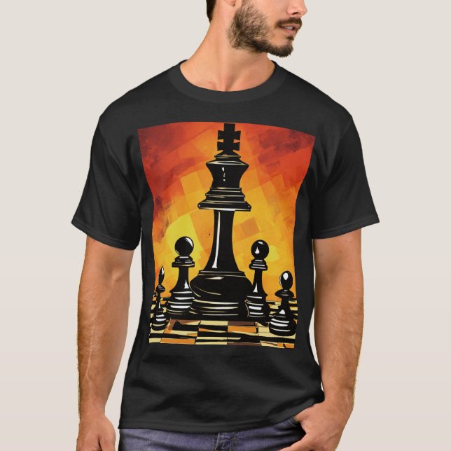 T-shirt Déplacements stratégiques : Mid-Game Chessboard Ar (Devant)