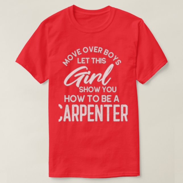 T-shirt Déplacer Sur Les Garçons Je Suis Un Carpentier (2) (Design devant)