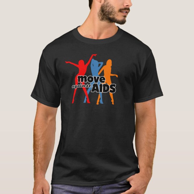 T-shirt Déplacez-vous contre le SIDA (Devant)