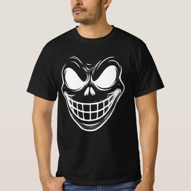 T-shirt Déplaisant éffrayant en ligne de dessin an (Devant)
