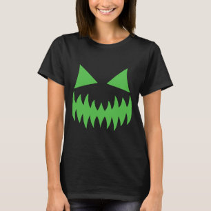 T-shirt Déplaisant Éffrayant Fun Citrouille Jack-o'-lanter